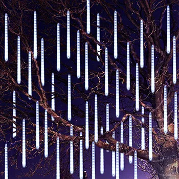 1/2/3/4 להגדיר חיצוני LED מטאורים אורות פיות מחרוזת אור עמיד למים עבור מסיבת חג המולד בגן קישוטים לחג המולד