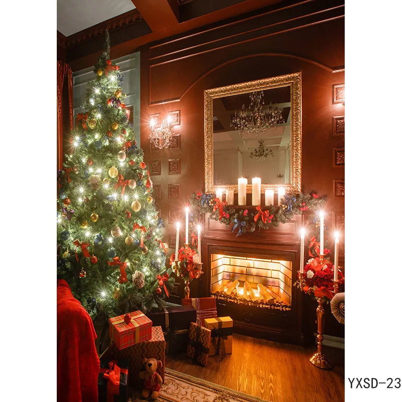 חג המולד מקורה נושא הצילום רקע האח ילדים דיוקן תפאורות עבור סטודיו צילום אביזרים 21712 YXSD-11 . ' - ' . 4