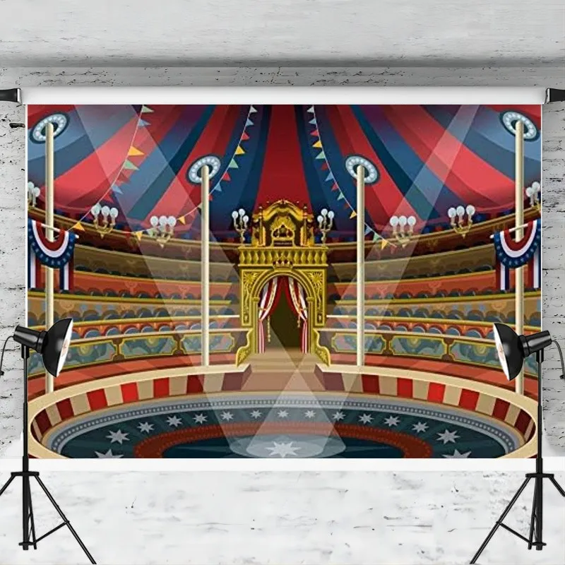 קרקס רקע לצילום תיאטרון ביצוע אוהל סרט צילום רקע יום הולדת המפלגה מקלחת תינוק קישוט טפט . ' - ' . 1