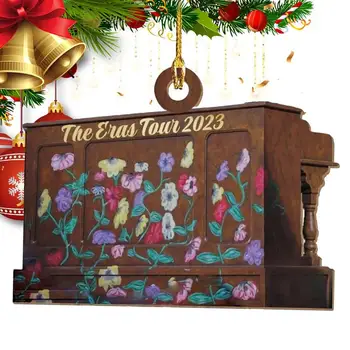 2023 חג המולד קישוטים לתלות קישוט עץ שטוח להדפיס את עץ חג המולד מתנת חג המולד תליון סרט ציוד היקפי