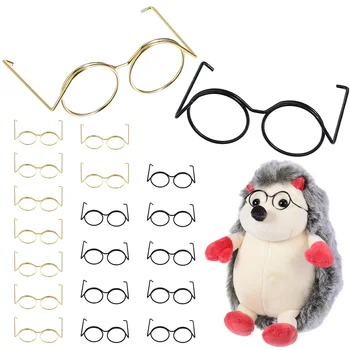 20pcs משקפיים מיני כוסות מתכת זעירים משקפיים ואביזרים להתלבש משקפיים תחפושת משקפיים