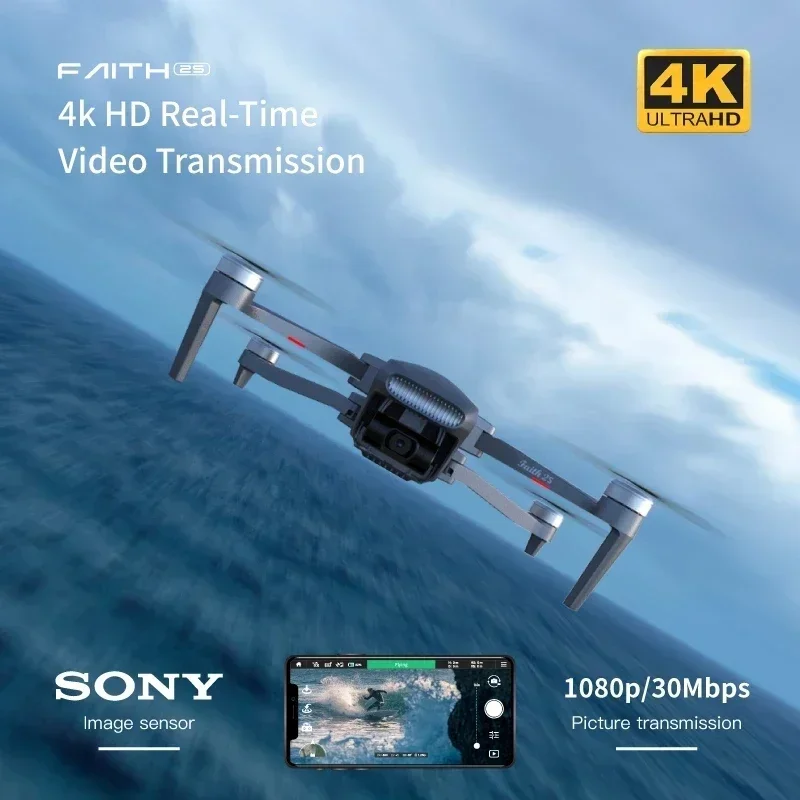 3-Axis Gimbal ProfessionalRC Quadcopter אמיתי 4K HD מצלמה GPS 7KM FPV 35Mins טיסה Brushless אמונה 2S 