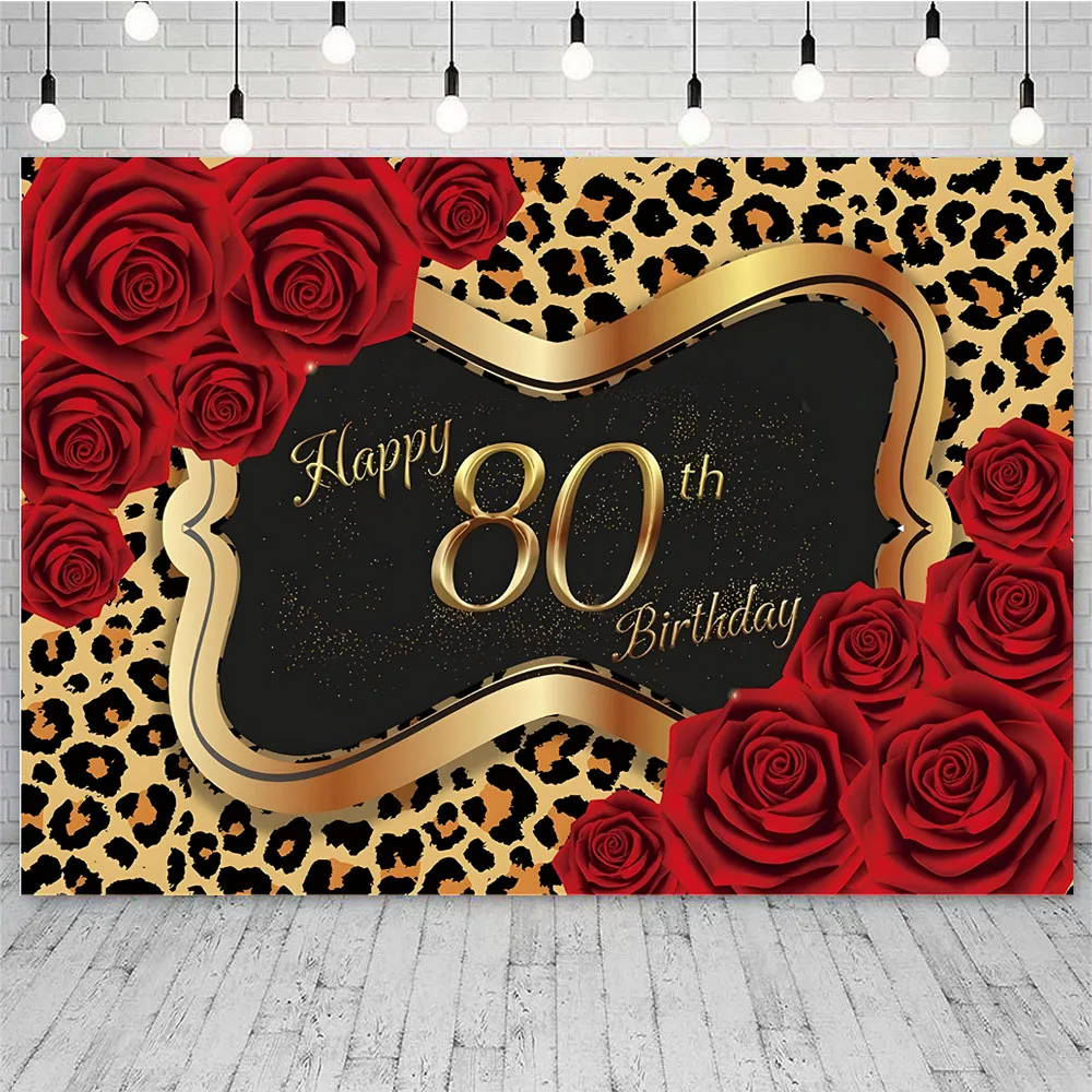ורוד-80 רקע על אישה גבר יום הולדת שמח. מסיבת בת 80, צילום רקע הגברת רוז זהב Photocall תמונת באנר . ' - ' . 2