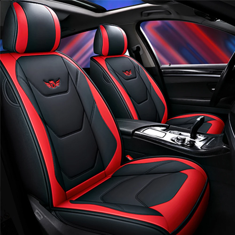 עור PU 1PCS מושבים לרכב אוניברסלי כיסוי מושב עבור פורד Grand C-Max פיאסטה Figo היתוך מונדיאו להתמקד GT קא מוסטנג מזל שור ריינג ' ר . ' - ' . 4