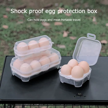 3/4/8 רשת ביצה מחזיק עם מכסה פלסטיק ביצה מיכל Stackable מצנן ביצה הגנה תיבת BPA חינם ביצה שומר על קמפינג פיקניק