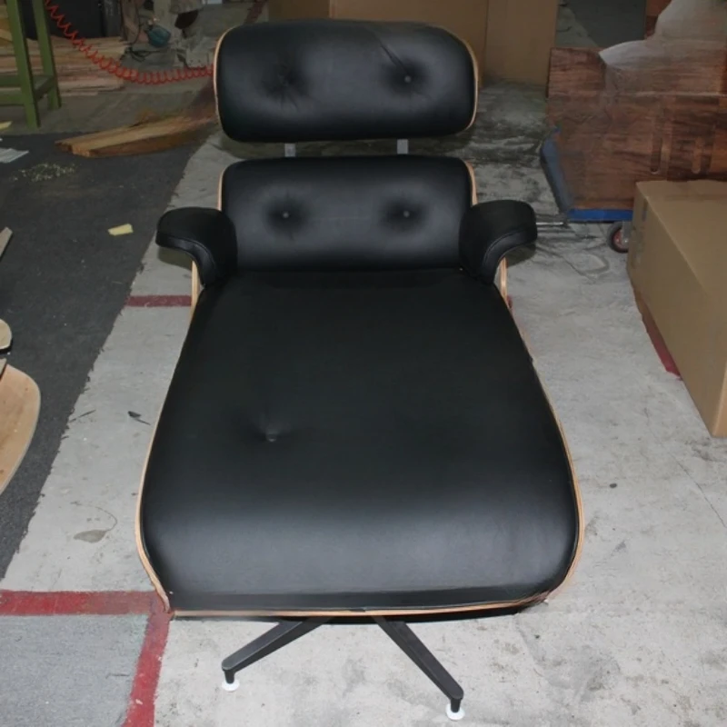 כיסא הטרקלין - שחור מיובא עור כיסא הטרקלין נוחות הכיסא פטריות הכיסא . ' - ' . 0