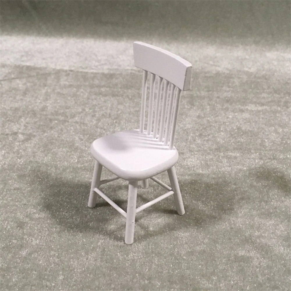 1/12 בית בובות מיניאטורי מיני אביזרים מעץ שולחן אוכל כסא להגדיר סימולציה רהיטים צעצועים עבור קישוט בית בובות . ' - ' . 3