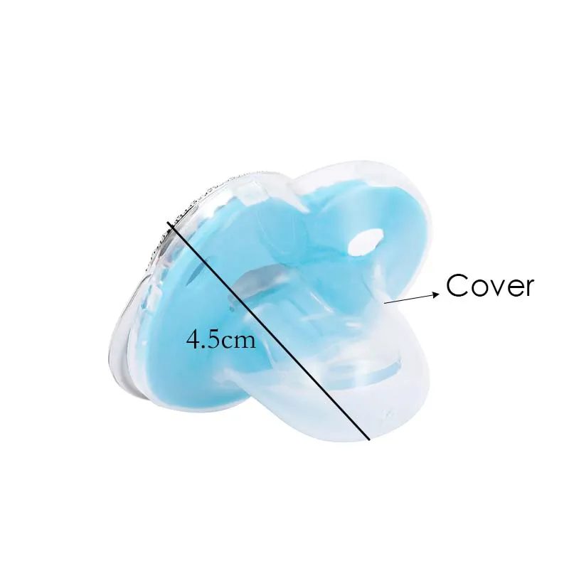 26 הראשוני התינוק מוצץ קליפ כחול זירקון היילוד אישית יוקרה מוצצים מחזיק סיליקון התינוק Teether הפטמה BPA Free . ' - ' . 5
