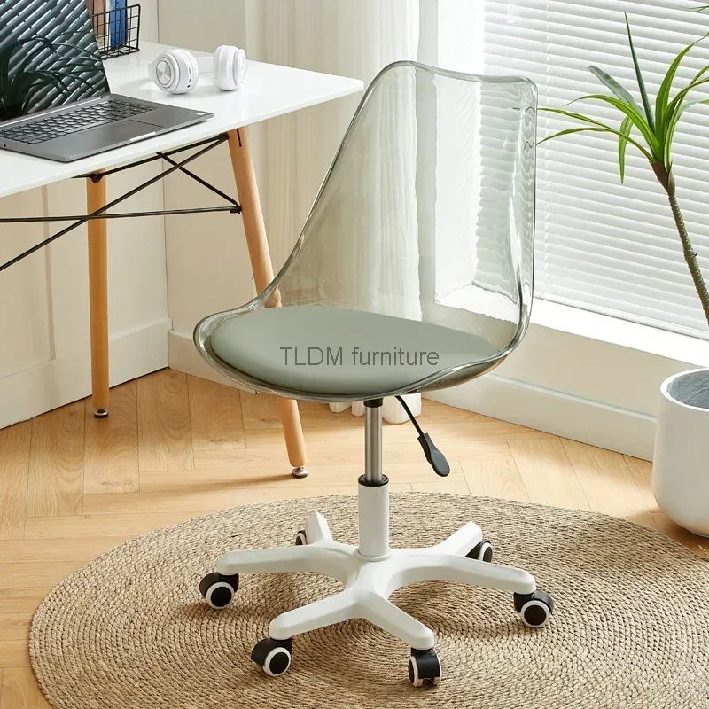 מעצב גלגלי כיסא משרדי יוקרה בסיס נוח להסתובב כיסא משרדי מעצבים סקנדינבים Silla Escritorio ריהוט משרדי . ' - ' . 4