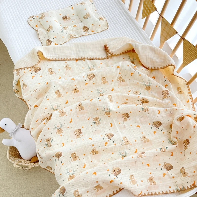 שמיכת תינוק יוניסקס לעטוף רך שמיכות נייטרלי קבלת שמיכה 4 שכבת שמיכה בנים & בנות מקלחות תינוק מתנה . ' - ' . 2