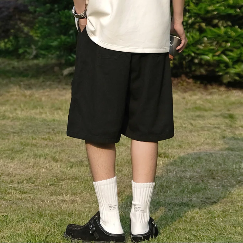 Mens קיץ יפנית קוריאנית אופנת רחוב Cityboy רופף אופנה מזדמן רחב הרגל המכנסיים זכר היפ הופ ספורט קצרים. . ' - ' . 3