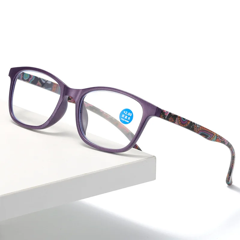 הסגנון החדש מודפס אור כחול חוסם משקפי קריאה נשים גברים זוקן ראייה משקפי Farsight משקפיים עם Diopter +1.0 עד +4.0 . ' - ' . 4