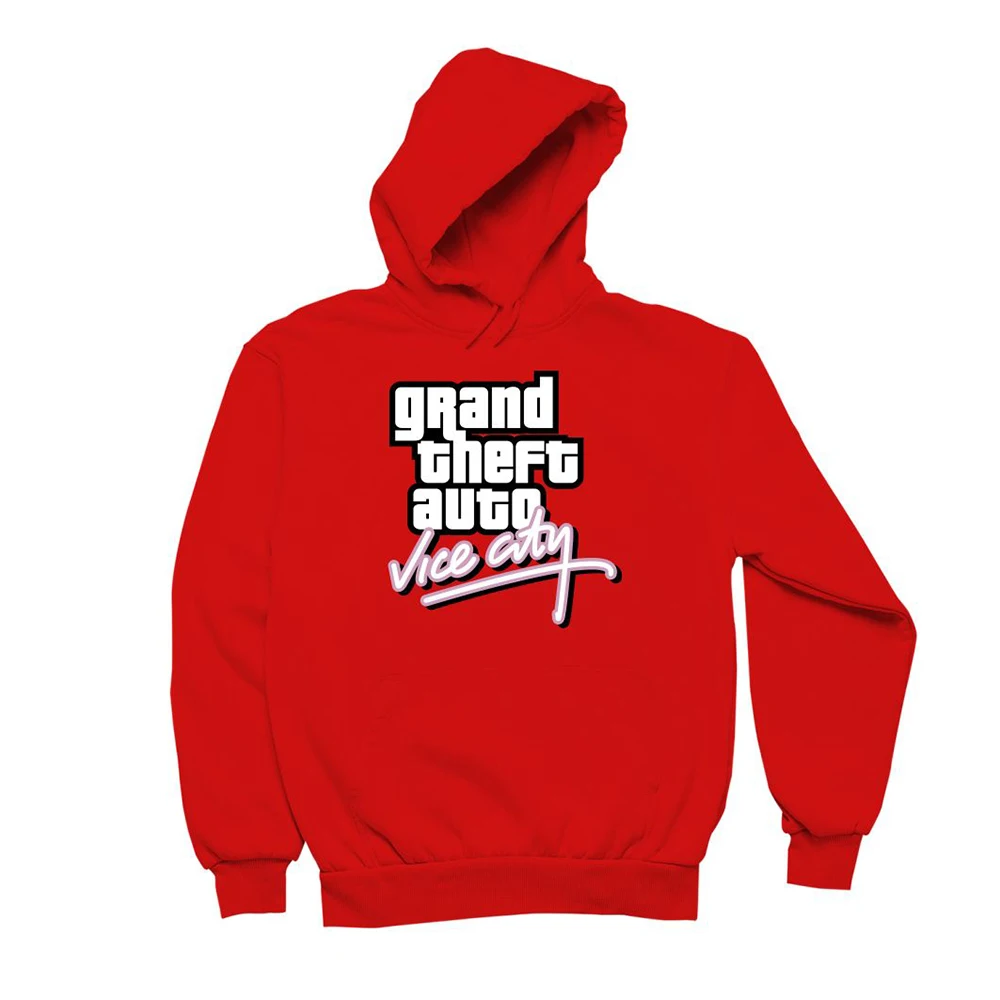 Grand Theft Auto Vice City קפוצ 'ונים GTA משחק הדפסה נשים גברים מזדמנים מנופחים חולצות קפוצ' ון Pullovers אימונית בגדי גברים . ' - ' . 4