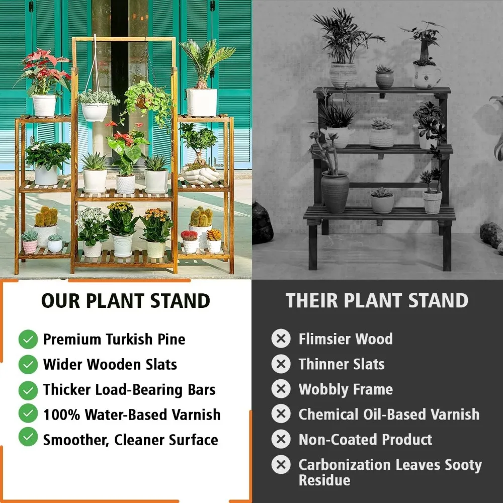 תמיכה עבור צמחים לעציץ לעמוד מדף פרחים לעציץ תצוגת מדפים המפעל לעמוד מקורה אחסון ריהוט גן . ' - ' . 3