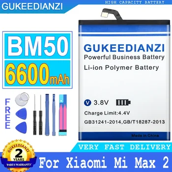 6600mAh GUKEEDIANZI סוללה BM50 Xiaomi Mi מקס 2 Max2 כוח גדול Bateria