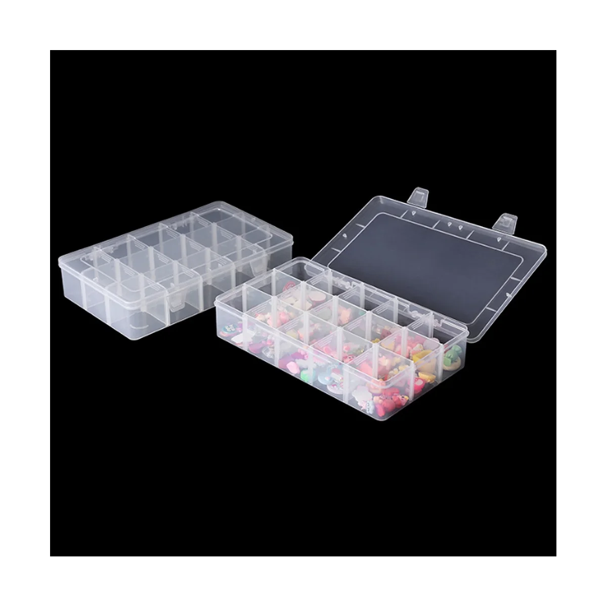3Pcs שקוף ניתן להסרה רשת חומרה, רכיבים אלקטרוניים, תיבת תכשיטים קלטת נייר מכתבים בקופסת פלסטיק . ' - ' . 4