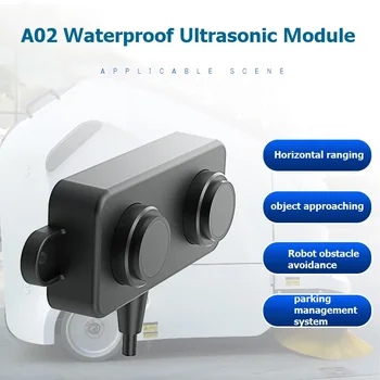A02 קולי חש חיישן 450cm RS485 I2C PWM UART עמיד למים החל מודול רובוט AGV קטן חיישן קולי