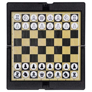 B36F כיס שחמט מתקפל לוח אינטראקטיבי נסיעות נייד בידור מגנטי צ ' סמן מקורה חיצונית משחק קל לנשיאה