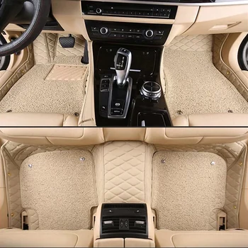 CustomMade עור המכונית המכונית שטיח הרצפה 100％ עבור יונדאי כל דגמי סולריס טוסון 2016 סונטה Ix25 I30 אביזרי רכב-רכב Styli