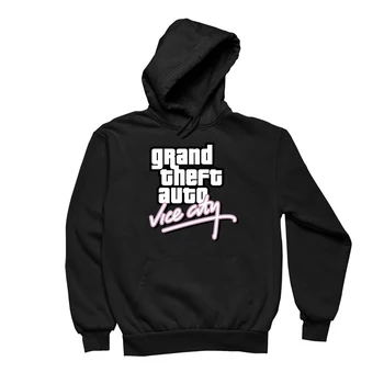 Grand Theft Auto Vice City קפוצ 'ונים GTA משחק הדפסה נשים גברים מזדמנים מנופחים חולצות קפוצ' ון Pullovers אימונית בגדי גברים