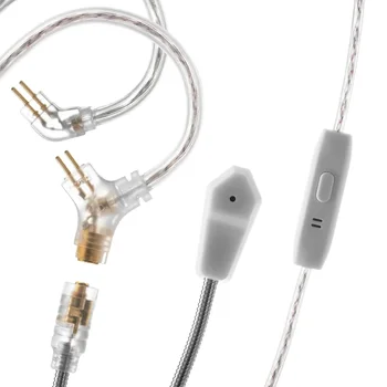 Kinera Celest השמים כנף אוזניות כבל מצופה כסף 5N OFC בעבודת יד שדרוג כבל עם Dual Super-Cardioid המיקרופון