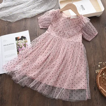 Melario 2023 הקיץ פולקה דוט רשת בנות שמלות תינוק חמוד נסיכה השמלה מזדמנים ילדים הבגדים מתוק שמלות Vestidos 3 7Y