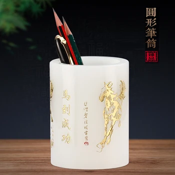 Qinyuanchun זכוכית מחזיק עט מלאכות קישוטים מחקר המשרד קישוטים חנוכת פתיחת מתנות