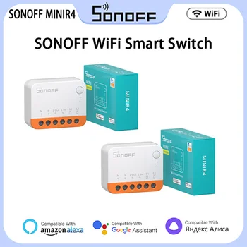 Sonoff MINIR4 WiFi חכם להחליף 10A מיני קיצוני 2-דרך בקרת בית חכם ממסר תמיכה R5 S-חבר קול אלקסה אליס הבית של Google