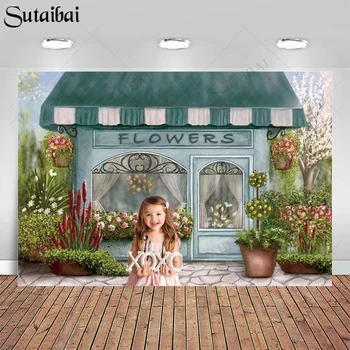 Sutaibai האביב פרחים גן צילום רקע ילדים דיוקן פרחוני רקע ילד צילום אביזרים מקצועיים Photostudio