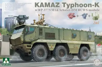 TAKOM 2173 1/35 KAMAZ טייפון-K W/RP-377VM1& Arbalet-DM RCWS מודול 2 ב 1