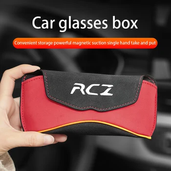 אוטומטי מגן השמש משקפי את הקופסא פיג ' ו RCZ 2X לוגו הרכב משקפי שמש בעל פונקציה משקפיים קליפ ביל קליפ אביזרי רכב