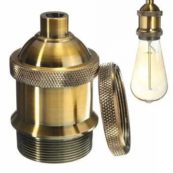 איכות גבוהה E27 רטרו וינטג אלומיניום מנורה מחזיק בורג חוט לשקע חשמל תליון אור