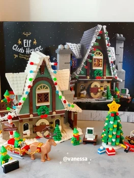 במלאי יצירתי מומחה 10275 חורף מועדון הכפר בית סנטה מזחלת עץ חג המולד אבני בניין עבור ילד מתנת חג המולד