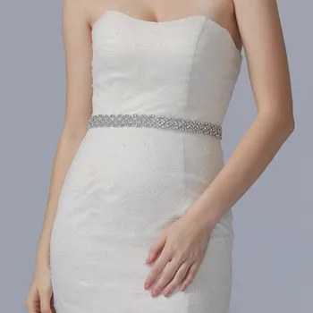החתונה חגורות קריסטל ריינסטון שמלת סאטן היהלומים החגורה שושבינות הכלה שמלת מסיבת אביזרים לנשים כלה סרט סאש
