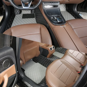 המכונית שטיח הרצפה עבור פורד פוקוס Mk4 2019 2020 2021 2022 עור החלקה יוקרה יהלומים שטיח אוטומטי משטח רגליים הפנים שטיח אביזר