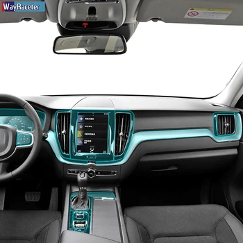 הפנים המכונית המרכזית הקונסולה הציוד לוח מחוונים ניווט סרט מגן מסך עבור וולוו XC60 2018 2019 2020 2021Accessories