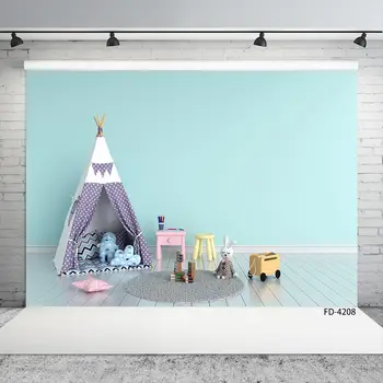 ילדים אוהל ארנב צעצוע קטן שולחן עץ בקומה צילום רקעים התינוק צילום דיוקן תפאורות עבור סטודיו לצילום