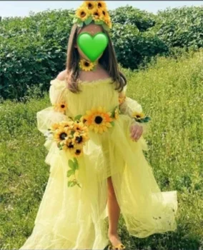 (לא פרחים)ילדה קטנה שמלות לנשף צילומים טול קפלים עם החלוק רכבת חתונה רשמית למסיבה חצאית מחוייטת גרם