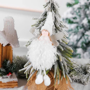 מלאך חג המולד בובה קישוטים יצירתיים עץ חג המולד תלוי תליון מתנות חג מולד שמח שנה חדשה חגיגי בבית DIY קישוט