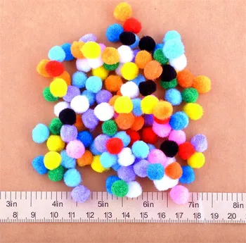 משלוח חינם-500pcs/lot קטן Multicolour DIY קישוט הכדור 10mm כדור פרווה Pompon עיצוב הבית דקורטיביים פרחים, מלאכת יד