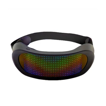 משקפיים זוהרים LED מסכת Bluetooth LED זוהר משקפיים אלקטרוניים מגן שמש משקפיים עבור מסיבת בר מתנת חג הפסחא