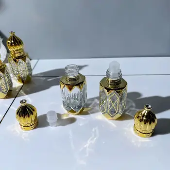 נייד מיזוג בקבוק הבושם 6 מ זכוכית רול על הבקבוק Lucifugal מיני שמן אתרי המכיל זהב ריק רול על בקבוקים