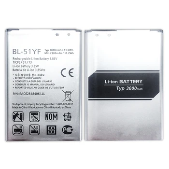 סוללה חדשה עבור LG מדגם. BL-51YF סוללה עבור LG G4 H815 H818 H810 VS999 F500 3000mAh