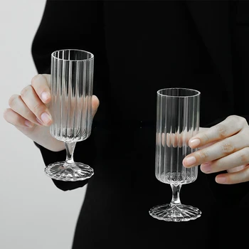 עמיד בפני חום קריסטל מצולעים זכוכית גביע גביע כוסות יין ספל קפה שמפניה Drinkware לחתונה קישוט פמוטים