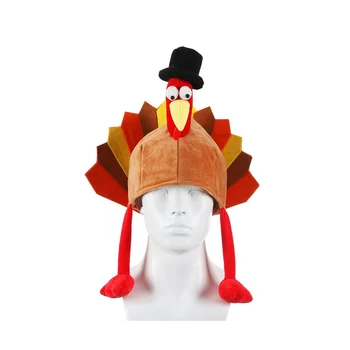 פסטיבל כובע בצבעים מרהיבים רך דקורטיביים קרנבל מסיבת נושא קלויים טורקיה כובע חג ההודיה כובע ציוד למסיבות