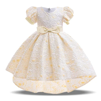 פרח נגרר בנות שמלת נסיכה לילדים חצאית שמלת נשף בגדי תינוקות ילדים מסיבת חתונה רשמית ערב הנשף Vestidos
