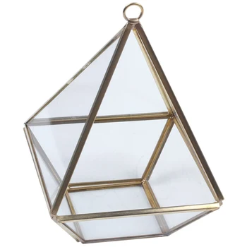 צורת יהלום תיבת ארגונית גיאומטריה זכוכית קוסמטיים קופסא לאחסון תכשיטים אוסף תיבת קישוט מתנה