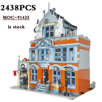 קלאסי MOC-91425 בן האירופי אחוזה, הפנים V2 מתאים 10264 חלופי לבנות DIY מודל 2438 חתיכות בניין צעצוע מתנות