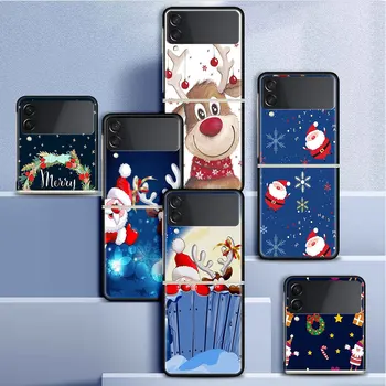 קריקטורה חג המולד מקסים טלפון Case For Samsung Galaxy Z Flip 4 5 3 5 יוקרה Z Flip5 5G קשה מסגרת פלסטיק סיליקון כיסוי