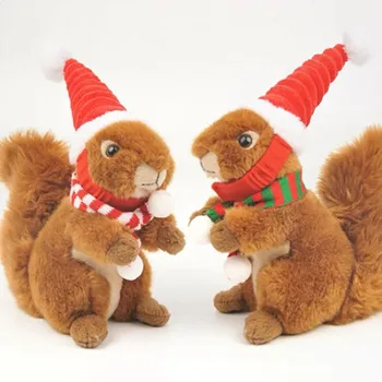 רך לטאה כובע סנטה מצחיק כותנה לנשימה ארנב Withscarf חג המולד תלבושות מחמד כובע חג המולד קיפוד